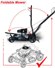 Load image into Gallery viewer, PowerSmart Lawn Mower, 21-inch &amp; 170CC, Gas Powered Push Lawn Mower with 4-Stroke Engine, 2-in-1 Gas Mower in Color Red/Black, 5 Adjustable Heights (1.18''-3.05''), DB8621CR