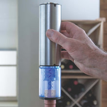Load image into Gallery viewer, Wine Enthusiast Electric Blue Automatic Wine Opener, Stainless Steel