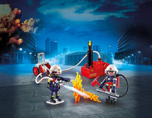 Load image into Gallery viewer, PLAYMOBIL 40 Piece Firefighters with Water Pump