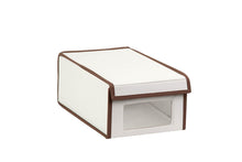 Load image into Gallery viewer, Honey-Can-Do SFT-02062 Natural Canvas Soft Storage Box, Small Window Box 10x10
