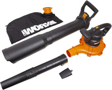 Load image into Gallery viewer, WORX WG518 12 Amp 2-Speed Leaf Blower, Mulcher &amp; Vacuum, 10" x 11" x 40", Orange and Black