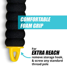 Load image into Gallery viewer, Invisible Glass 95160 2-Piece Reach and Clean Tool is The Perfect Window and Windshield Wand Glass Cleaning Tool for Those Hard-to-Reach Places in Your Car and Home Washable Reversible and Extendable