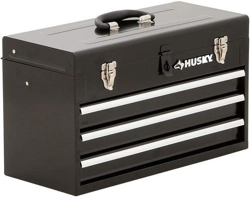 Husky TB-303B 3 Drawer Portable Tool Chest with Tray