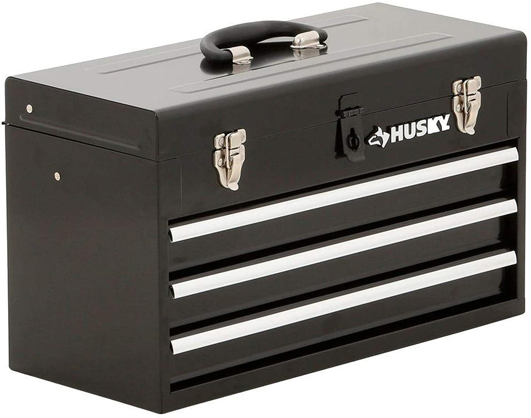 Husky TB-303B 3 Drawer Portable Tool Chest with Tray