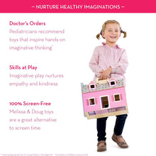Load image into Gallery viewer, Melissa &amp; Doug Fold and Go Wooden Dollhouse