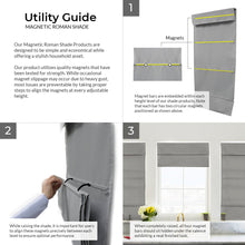 Load image into Gallery viewer, CHICOLOGY Cordless Magnetic Roman Shades/Window Blind Fabric Curtain Drape, Function, Room Darkening