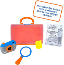 Load image into Gallery viewer, Blippi Detective Roleplay Set - Carry Case, Camera, Personalized Yellow Badge, Magnifying Glass, Activity Sheets for Ultimate Toddler and Young Child Mystery Adventure - Exclusive Content Included