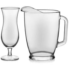 Load image into Gallery viewer, Libbey Modern Bar Bloody Mary Entertaining Set with 4 Hurricane Glasses and Pitcher