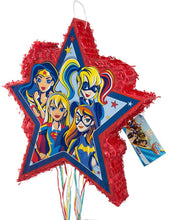 Load image into Gallery viewer, DC Super Hero Girls Pinata, Pull String
