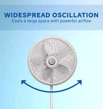 Load image into Gallery viewer, Lasko 1820 18″ Elegance &amp; Performance Adjustable Pedestal Fan, White - Features Oscillating Movement Tilt-back Fan Head