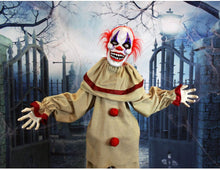Load image into Gallery viewer, Haunted Hill Farm HHCLOWN-4FLSA Life-Size Animatronic Clown, Indoor/Outdoor Halloween Decoration, Multi