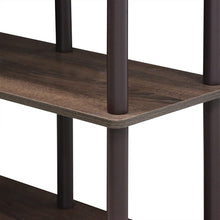 Load image into Gallery viewer, Furinno Turn-N-Tube 2 Space Shelf, Walnut/Brown