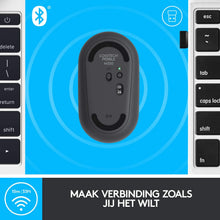 Load image into Gallery viewer, Logitech M355 Portable Wireless Mouse with Bluetooth or 2.4 GHz Receiver, Silent, Slim Computer Mouse with Quiet Click for Laptop, Notebook, PC and Mac - Graphite