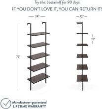 Load image into Gallery viewer, Nathan James Theo 5-Shelf Wood Ladder Bookcase