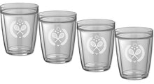 Load image into Gallery viewer, Kraftware Kasualware Collection Fleur de Lis Doublewall Drinkware (4 Pack), 14 Ounce, Clear