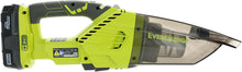 Load image into Gallery viewer, Ryobi P714K One plus 18 Volt Lithium Ion Cordless Wall Mounted Dry Hand Vacuum Kit (3 Pieces 1 x Ryobi P714K Vacuum, 1 x Ryobi P102 1.3AH Lithium Ion Battery, 1 x Wall Mount Charger), Green