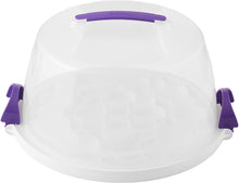 Load image into Gallery viewer, Wilton 2105-3280 Cake and Cupcake Carrier, Round, Plastic, Transparent, 25.4cm (10in)