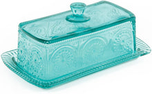 Load image into Gallery viewer, The Pioneer Woman Adeline Glass Butter Dish with Salt And Pepper Shaker Set