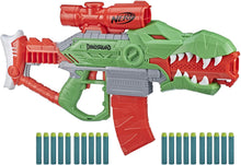 Load image into Gallery viewer, NERF DinoSquad Rex-Rampage Motorized Dart Blaster, 10-Dart Clip, 20 Official Darts, 10-Dart Storage- T-Rex Dinosaur Design