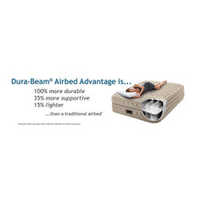 Load image into Gallery viewer, Intex Queen 20 Inch DuraBeam Supreme Air Flow Airbed Mattress w/Built in Pump