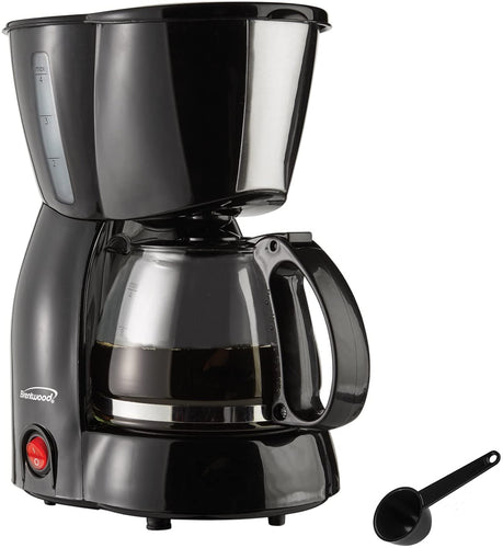 Brentwood Coffee Maker, 4-Cup, Black