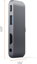 Load image into Gallery viewer, Satechi Aluminum Type-C Mobile Pro Hub Adapter with USB-C PD Charging, 4K HDMI, USB 3.0 &amp; 3.5mm Headphone Jack - Compatible with 2020/2018 iPad Pro, Microsoft Surface Pro 7/Surface Go and More
