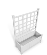 Load image into Gallery viewer, Huron 36&quot;W x 15&quot;L Vinyl Planter with Trellis