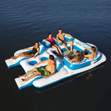 Load image into Gallery viewer, Tropical Tahiti Floating Island Inflatable Island Pool Float Holds 6 Person