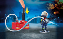 Load image into Gallery viewer, PLAYMOBIL 40 Piece Firefighters with Water Pump