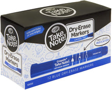 Load image into Gallery viewer, Crayola Take Note! Dry Erase Markers, Chisel Tip, Blue, Pack of 12