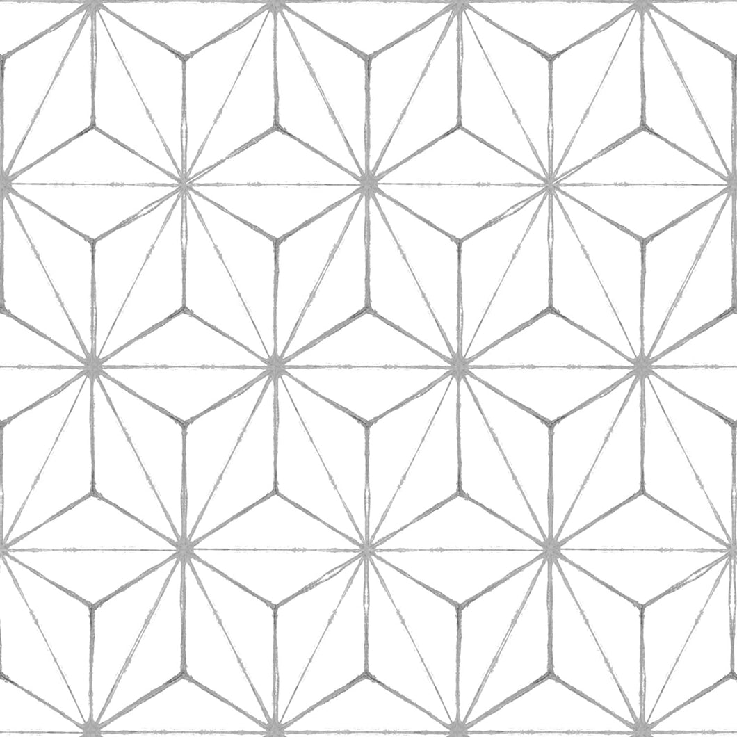 FloorPops FP2481 Kikko Floor Decal, White/Off-White