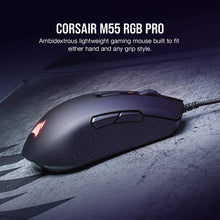 Load image into Gallery viewer, Corsair M55 RGB Pro Wired Ambidextrous Multi-Grip Gaming Mouse