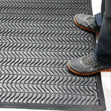 Load image into Gallery viewer, Rubber-Cal 03-213-BK Ultra Scraper Outdoor Rubber Commercial Entrance Mats, 3' x 5', Black