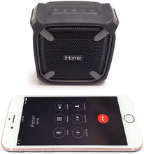 Load image into Gallery viewer, iHome Weather Tough Portable Rechargeable Bluetooth Speaker with Speakerphone and LED Accent Lighting (Mini)