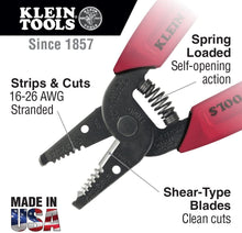 Load image into Gallery viewer, Klein Tools 11045 Wire Stripper/Cutter, Yellow 10 - 18 AWG Solid Wire