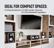 Load image into Gallery viewer, Polk Signature Series S15 Bookshelf Speakers for Home Theater, Surround Sound and Premium Music | Powerport Technology | Detachable Magnetic Grille (Pair)