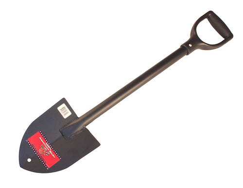 Bully Tools 92712 14-Gauge Round Point Trunk Shovel with Poly D-Grip Handle