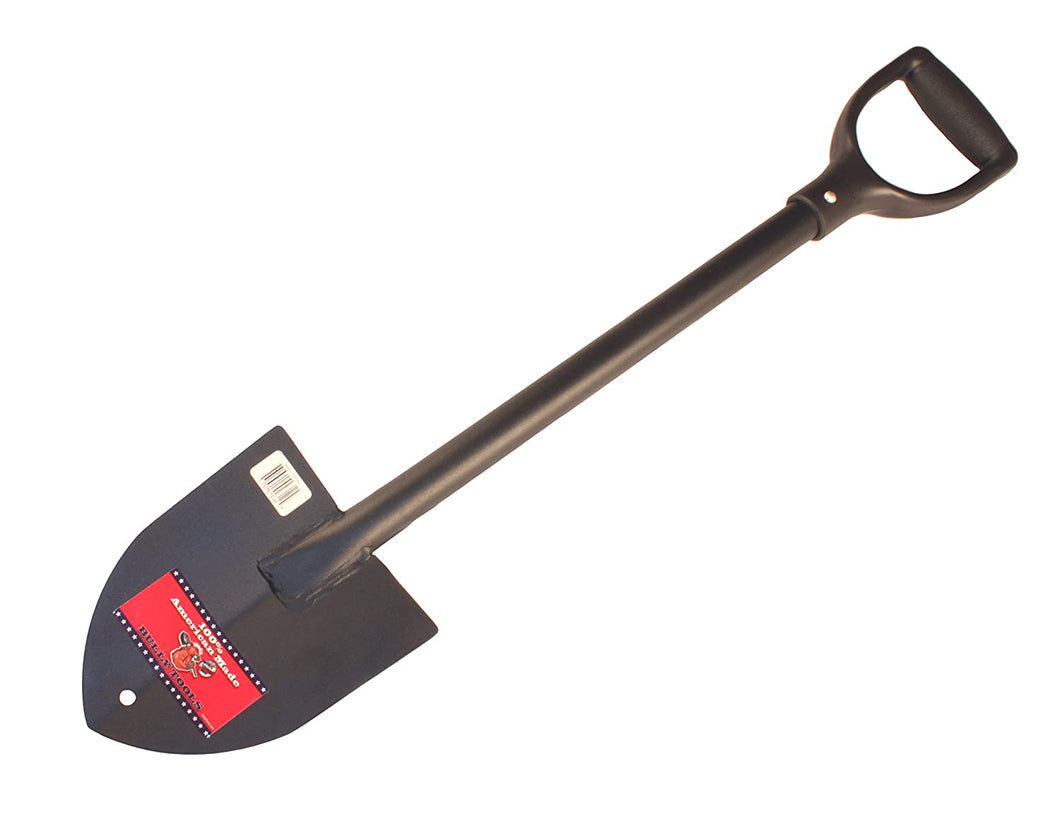 Bully Tools 92712 14-Gauge Round Point Trunk Shovel with Poly D-Grip Handle