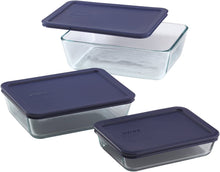 Load image into Gallery viewer, Pyrex Simply Store 6-Piece Rectangular Glass Food Storage Set