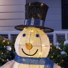Load image into Gallery viewer, Home Accents Holiday 3 ft. Yuletide Lane LED Light Up Outdoor Tinsel Snowman