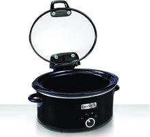 Load image into Gallery viewer, Crockpot Metallic Cooker with Hinged Lid, 6 quart, Black (SCCPVM600H-BI)