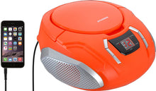 Load image into Gallery viewer, Sylvania SRCD261-B-Pink Portable CD Boombox with AM/FM Radio, Pink