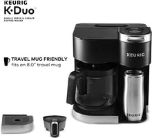 Load image into Gallery viewer, Keurig K-Duo Coffee Maker, Single Serve and 12-Cup Carafe Drip Coffee Brewer, Compatible with K-Cup Pods and Ground Coffee, Black