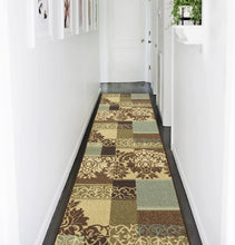 Load image into Gallery viewer, Ottomanson Ottohome Collection Contemporary Damask Design Area Rug with Non-Skid (Non-Slip) Rubber Backing