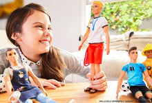 Load image into Gallery viewer, Ken Lifeguard Doll with Life Buoy, Whistle and Blonde Hair Wearing T-Shirt, Red Swim Trunks and Flip-Flops, Gift for 3 to 7 Year Old