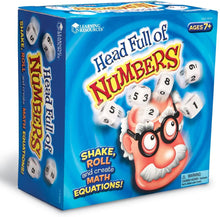 Load image into Gallery viewer, Learning Resources Head Full Of Numbers, Math Games for Kindergarten, Basic Math Skills, 13 Piece Set, Ages 7+