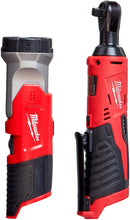 Load image into Gallery viewer, Milwaukee 2498-25 M12 12-Volt Lithium-Ion Cordless Combo Kit (5-Tool) with (2) 1.5Ah Batteries, Charger and Tool Bag