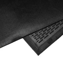 Load image into Gallery viewer, Rubber-Cal 03-239-LI"DuraScraper Linear" Commercial Rubber Entrance Door Mat, 3/8" Thick x 36" x 60", Black