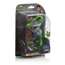 Load image into Gallery viewer, Untamed T-Rex by Fingerlings  – Tracker (Black/Green) - Interactive Collectible Dinosaur - By WowWee