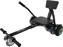Load image into Gallery viewer, Hover-1 Chrome Electric Hoverboard Scooter and Go-Kart Attachment Combo (2 piece set), Black, One Size